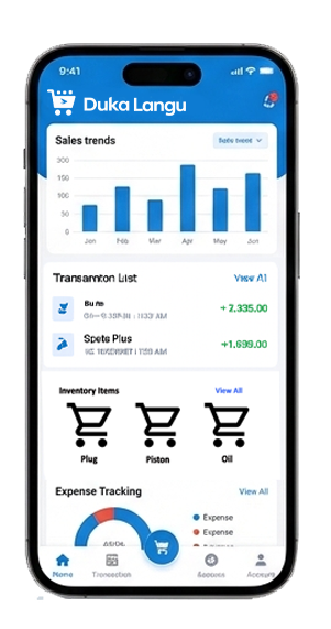 DukaLangu mobile POS app for Tanzanian shop owners